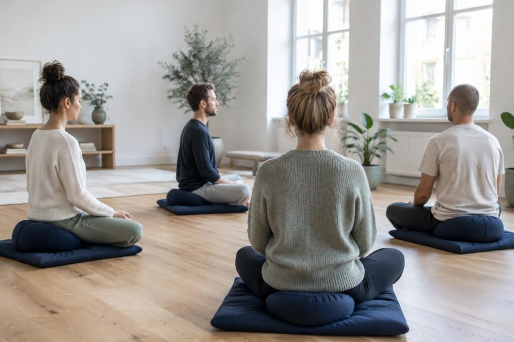 Gemeinsam meditieren im Mind Club